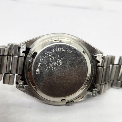 Vintage 1976 Original Seiko 5 Automatic 7009-3040 Black face 17 Jewels Day-Date Japanese Men's Wrist Watch OG280