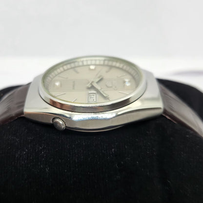 Vintage 1982 Original Seiko 5 Automatic 6309-720B Silver Face 17 Jewels Day-Date Japanese Men's Wrist Watch OG282