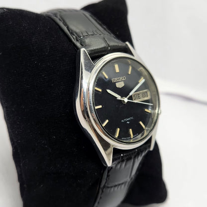 Vintage 1979 Original Seiko 5 Automatic 7009-6001 Black face 17 Jewels Day-Date Japanese Men's Wrist Watch OG283