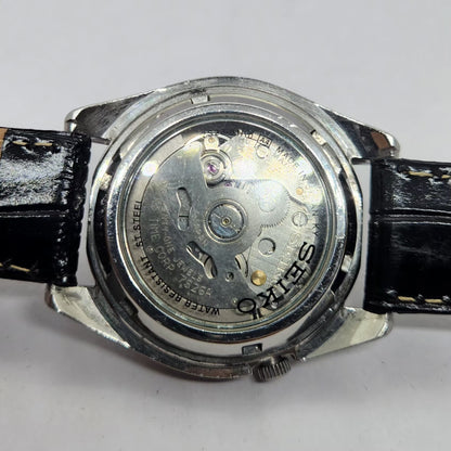 Vintage 1980 Original Seiko 5 Automatic 7S26 Black face 21 Jewels Day-Date Japanese Men's Wrist Watch OG285