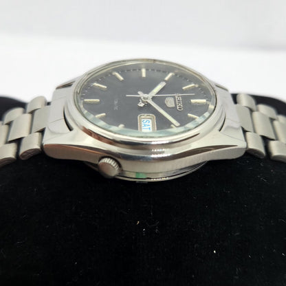 Vintage 1980 Original Seiko 5 Automatic 7S26-0530 Black Face 21 Jewels Day-Date Japanese Men's Wrist Watch OG288