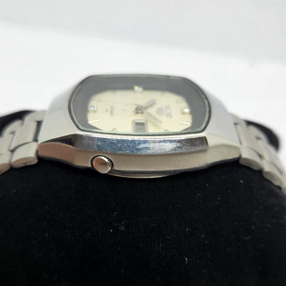 Vintage 1979 Original Seiko 5 Automatic 7009-5110 Silver Face 17 Jewels Day-Date Japanese Men's Wrist Watch OG289