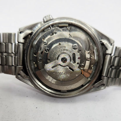 Vintage 1980 Original Seiko 5 Automatic 6309-7150 Silver face 17 Jewels Day-Date Japanese Men's Wrist Watch OG290