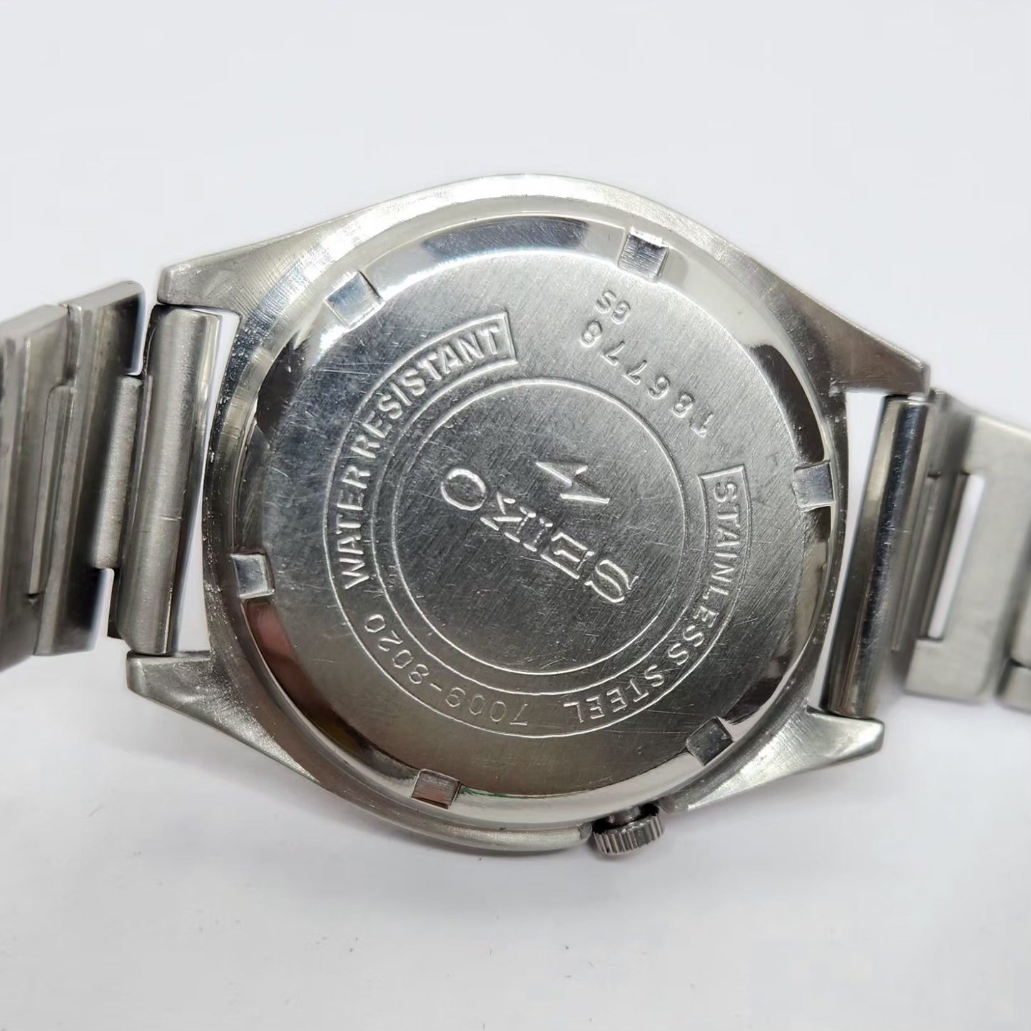 Vintage 1981 Original Seiko 5 Automatic 7009-8020 Black Face 17 Jewels Day-Date Japanese Men's Wrist Watch OG294