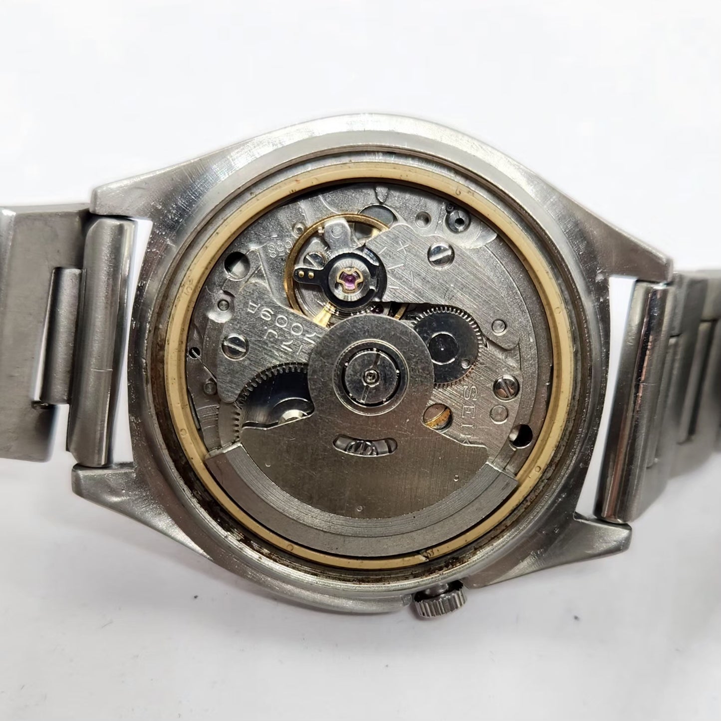 Vintage 1981 Original Seiko 5 Automatic 7009-8020 Black Face 17 Jewels Day-Date Japanese Men's Wrist Watch OG294