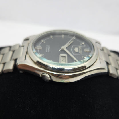 Vintage 1973 Original Seiko 5 Automatic 7019-8180 Grey face 21 Jewels Day-Date Japanese Men's Wrist Watch OG295