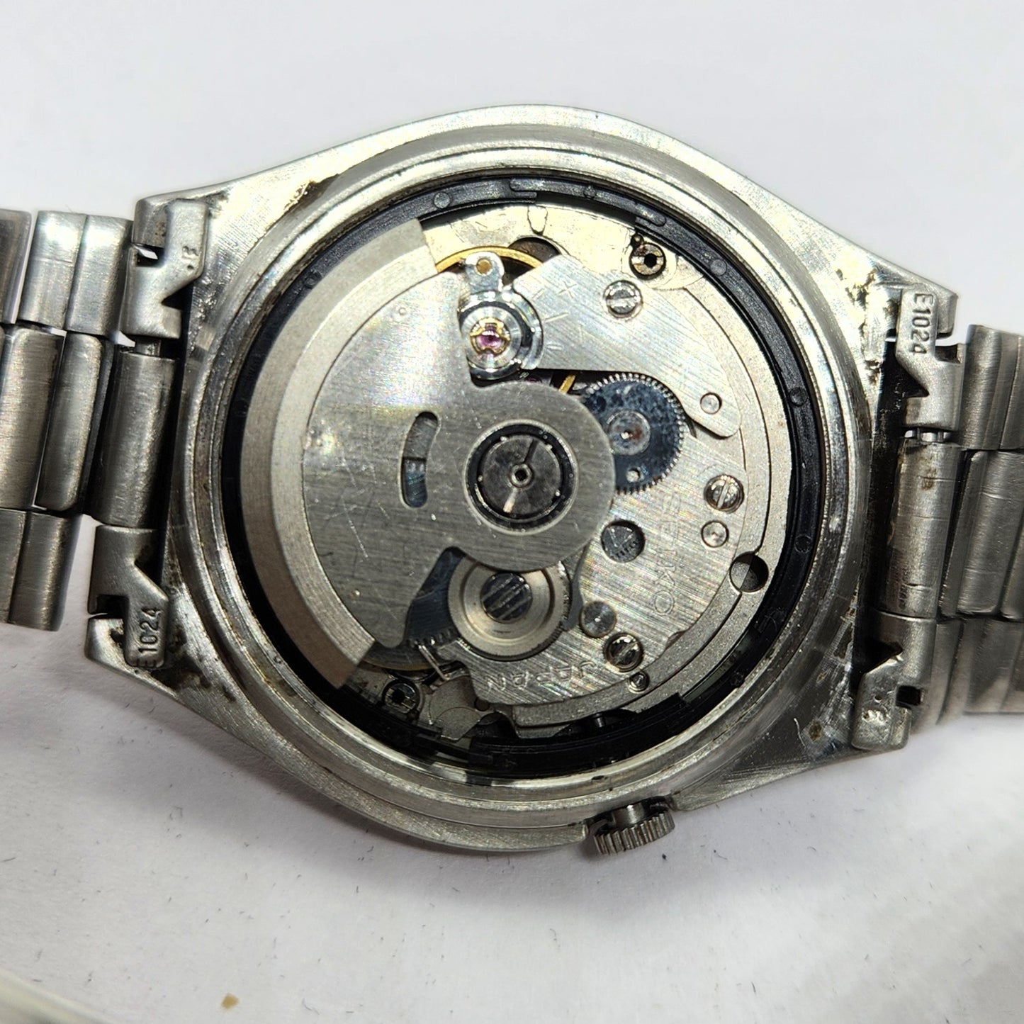 Vintage 1973 Original Seiko 5 Automatic 7019-8180 Grey face 21 Jewels Day-Date Japanese Men's Wrist Watch OG295