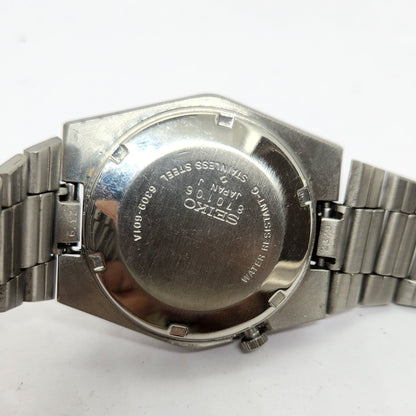 Vintage 1978 Original Seiko 5 Automatic 6309-601A Green Face 17 Jewels Day-Date Japanese Men's Wrist Watch OG296