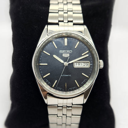 Vintage 1983 Original Seiko 5 Automatic 6309-8900 Black Face 17 Jewels Day-Date Japanese Men's Wrist Watch OG297