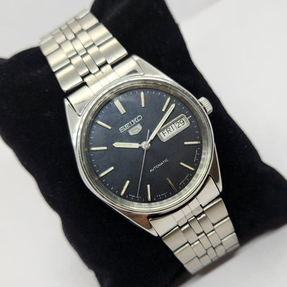 Vintage 1983 Original Seiko 5 Automatic 6309-8900 Black Face 17 Jewels Day-Date Japanese Men's Wrist Watch OG297