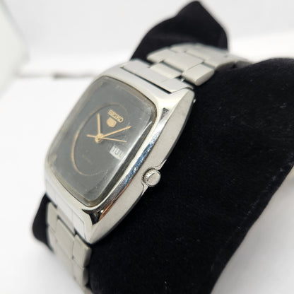 Vintage 1980 Original Seiko 5 Automatic 6309-5090 Black Face 17 Jewels Day-Date Japanese Men's Wrist Watch OG299