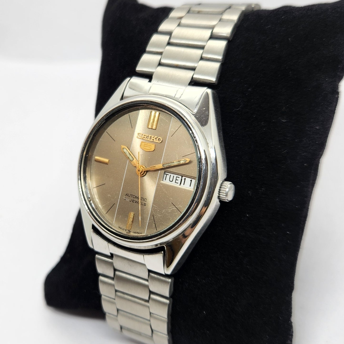 Vintage 1977 Original Seiko 5 Automatic 6309-6240 Grey face 17 Jewels Day-Date Japanese Men's Wrist Watch OG300