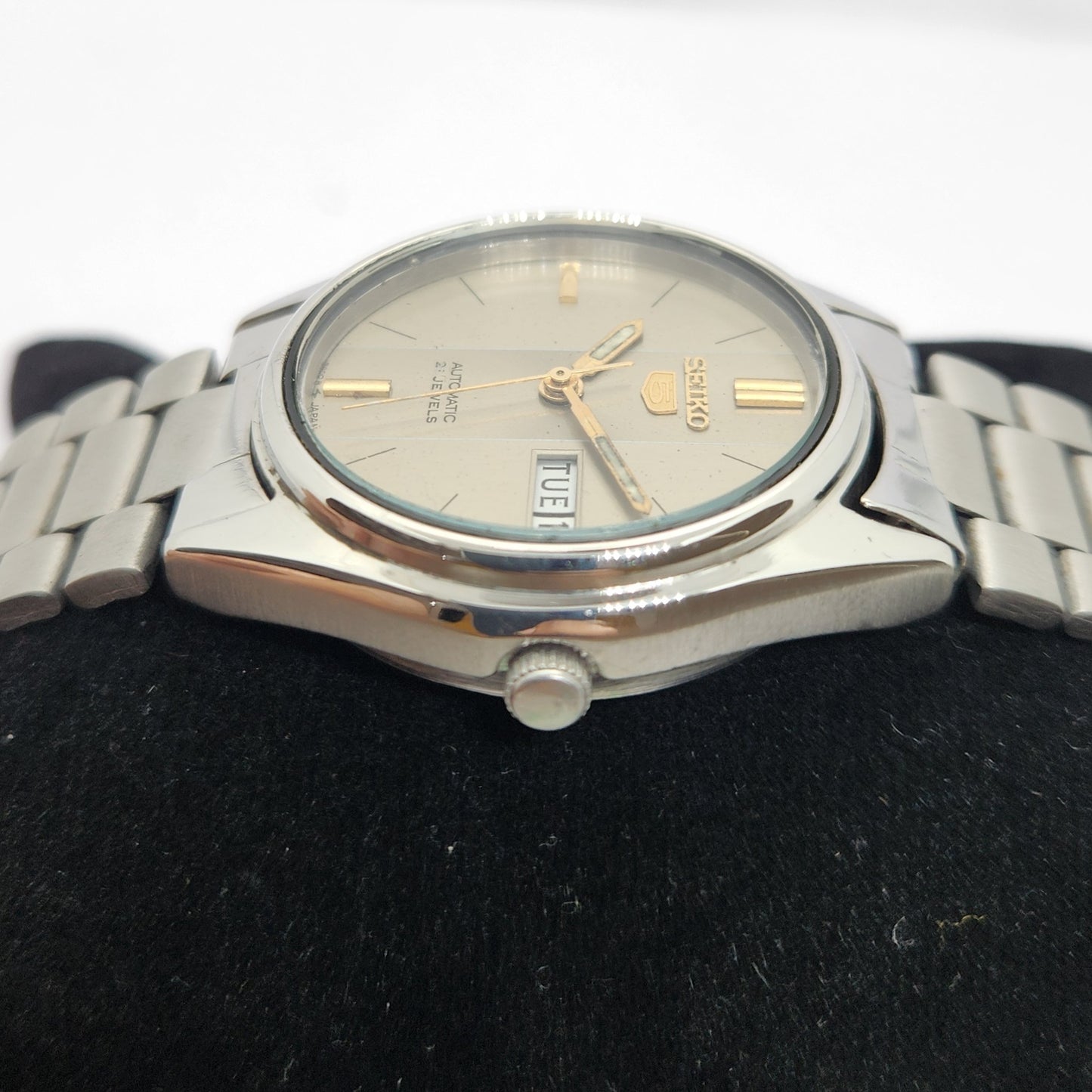 Vintage 1977 Original Seiko 5 Automatic 6309-6240 Grey face 17 Jewels Day-Date Japanese Men's Wrist Watch OG300