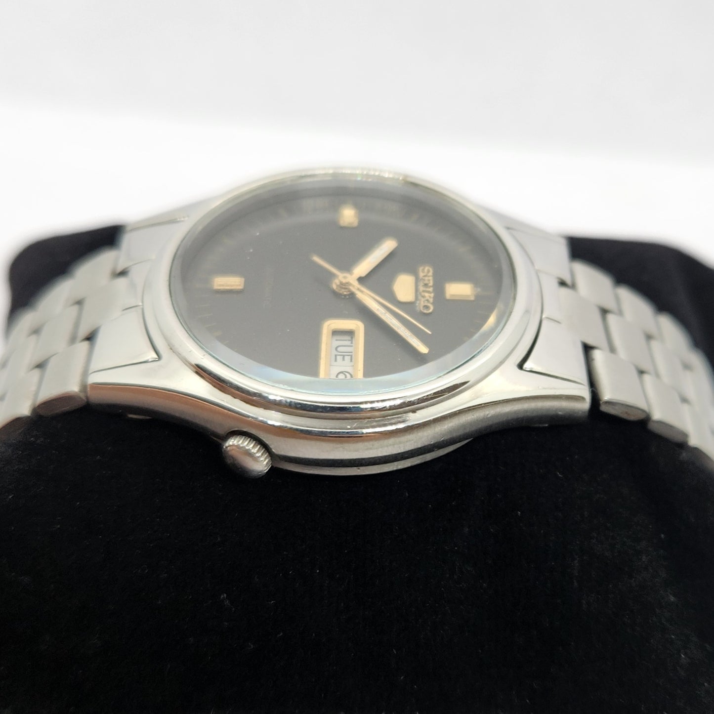 Vintage 1983 Original Seiko 5 Automatic 7009-3131 Black face 17 Jewels Day-Date Japanese Men's Wrist Watch OG301