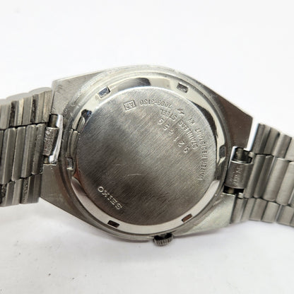 Vintage 1979 Original Seiko 5 Automatic 7009-3130 Grey Face 17 Jewels Day-Date Japanese Men's Wrist Watch OG302