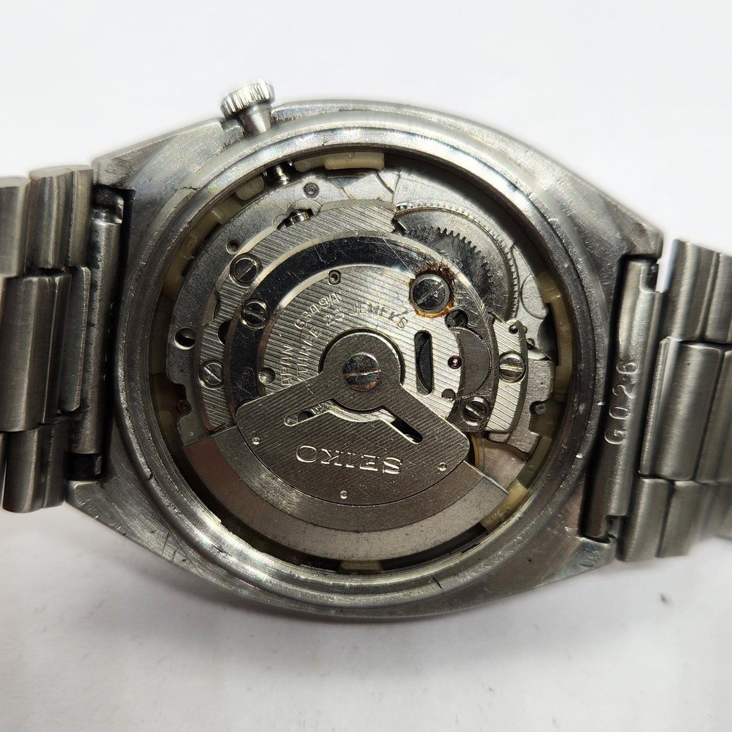 Vintage 1982 Original Seiko 5 Automatic 6349-5000 White face 23 Jewels Day-Date Japanese Men's Wrist Watch OG305