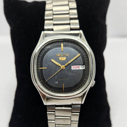 Vintage 1979 Original Seiko 5 Automatic 6309-512A Grey face 17 Jewels Day-Date Japanese Men's Wrist Watch OG307