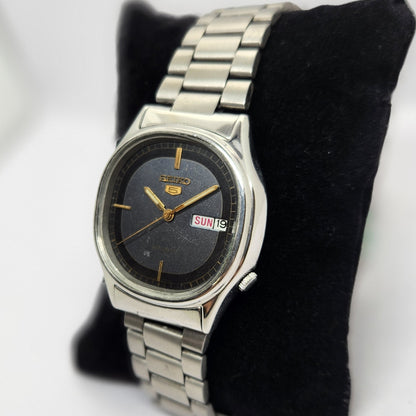 Vintage 1979 Original Seiko 5 Automatic 6309-512A Grey face 17 Jewels Day-Date Japanese Men's Wrist Watch OG307