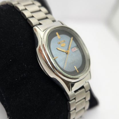 Vintage 1979 Original Seiko 5 Automatic 6309-512A Grey face 17 Jewels Day-Date Japanese Men's Wrist Watch OG307