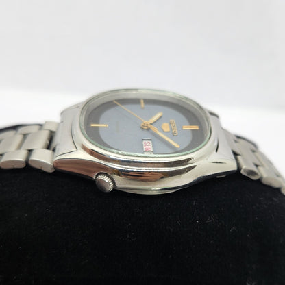 Vintage 1979 Original Seiko 5 Automatic 6309-512A Grey face 17 Jewels Day-Date Japanese Men's Wrist Watch OG307