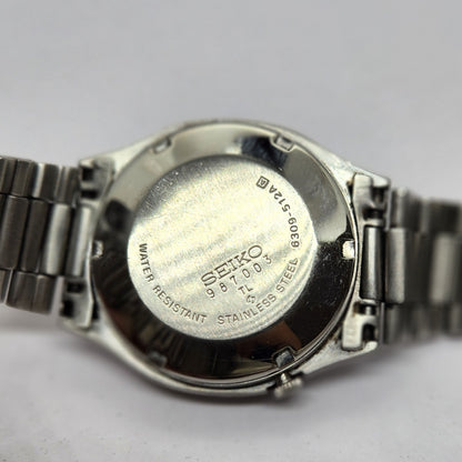 Vintage 1979 Original Seiko 5 Automatic 6309-512A Grey face 17 Jewels Day-Date Japanese Men's Wrist Watch OG307