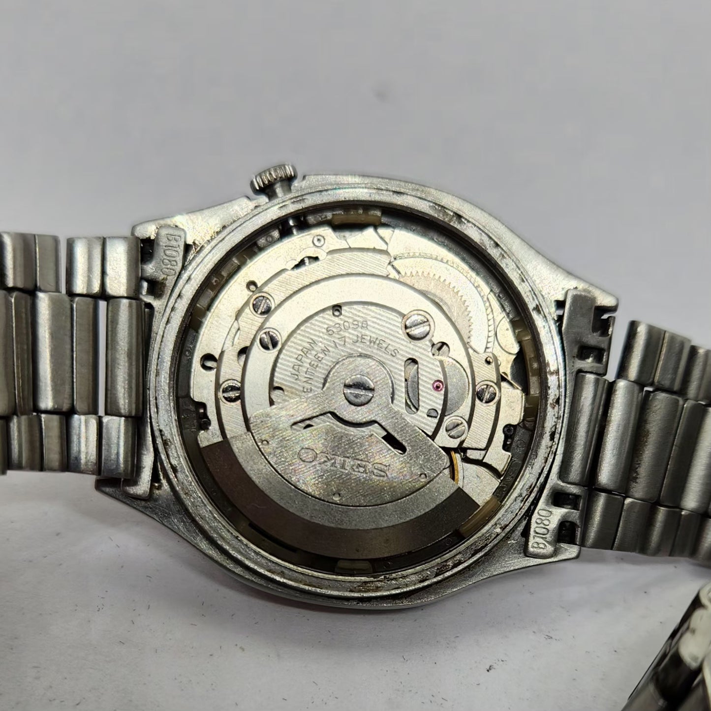 Vintage 1979 Original Seiko 5 Automatic 6309-512A Grey face 17 Jewels Day-Date Japanese Men's Wrist Watch OG307
