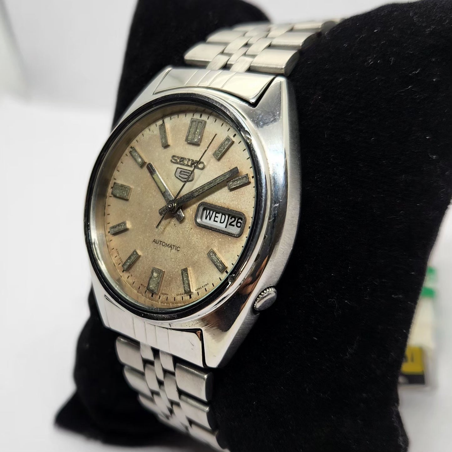 Vintage 1983 Original Seiko 5 Automatic 6309-8840 Cream Face 17 Jewels Day-Date Japanese Men's Wrist Watch OG310