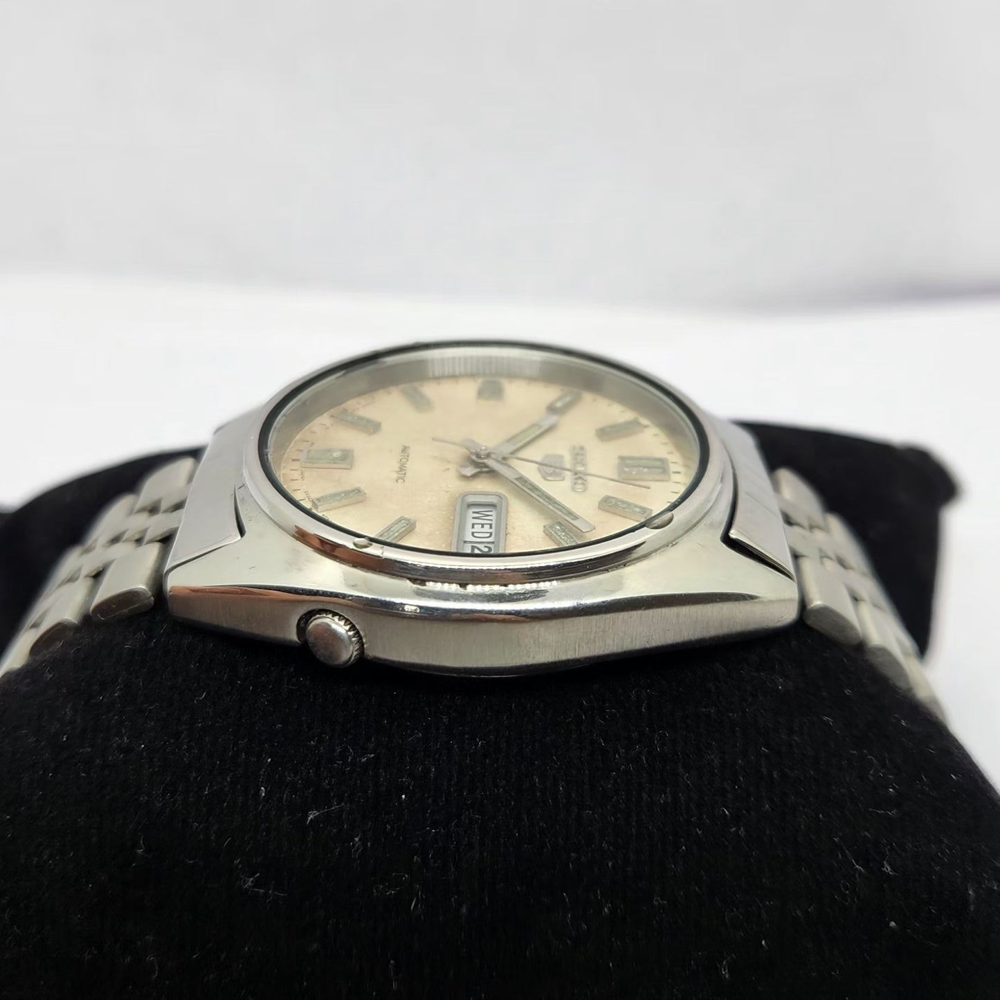 Vintage 1983 Original Seiko 5 Automatic 6309-8840 Cream Face 17 Jewels Day-Date Japanese Men's Wrist Watch OG310