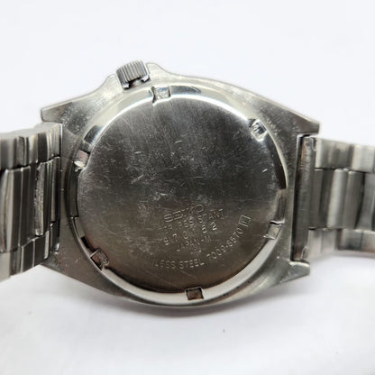 Vintage 1979 Original Seiko 5 Sports Automatic 7009-8570 Black Face Day-Date Japanese Men's Wrist Watch OG312