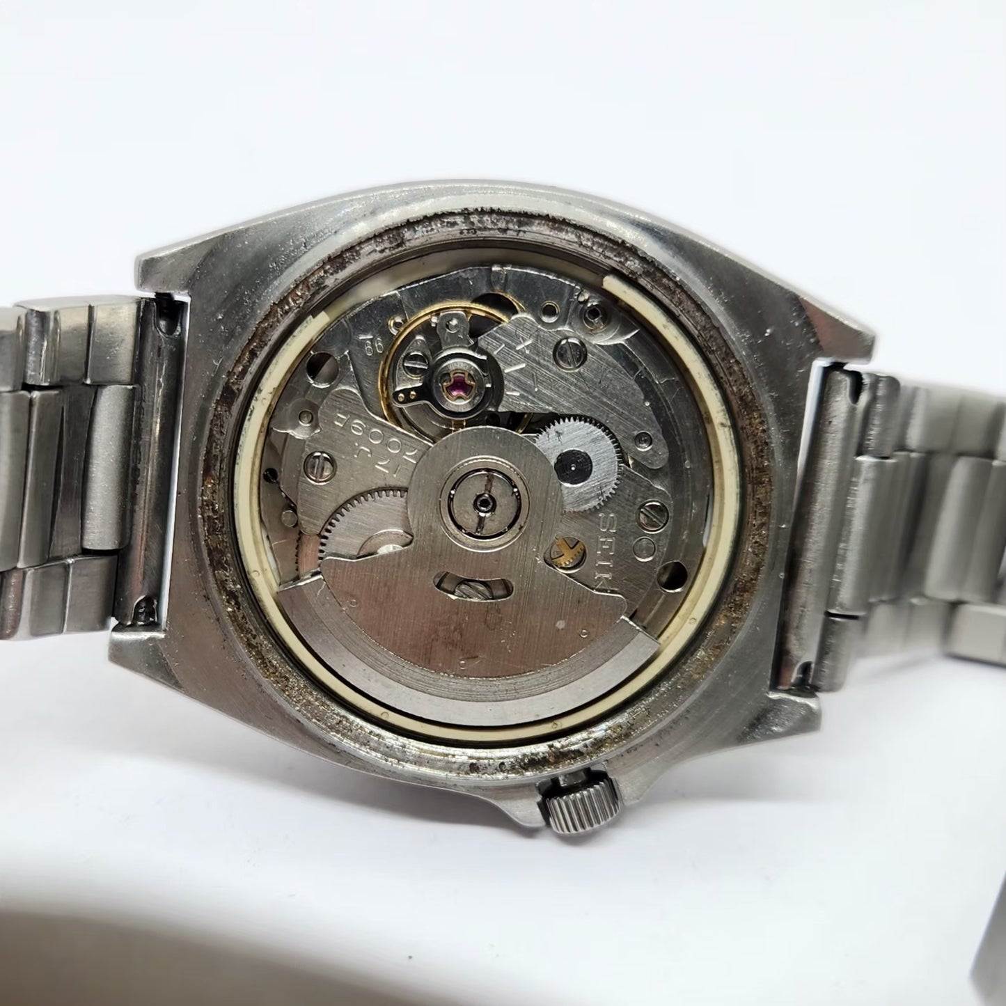Vintage 1979 Original Seiko 5 Sports Automatic 7009-8570 Black Face Day-Date Japanese Men's Wrist Watch OG312