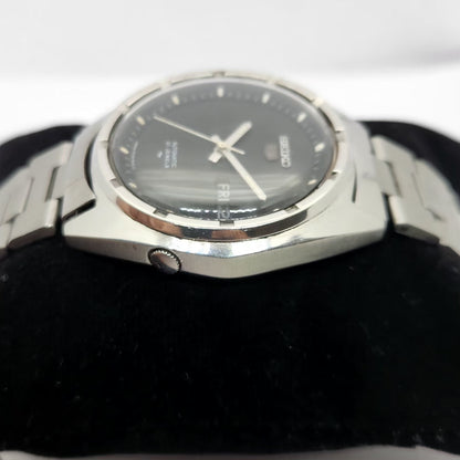 Vintage 1977 Original Seiko 5 Automatic 7019-8080 BlackFace 21 Jewels Day-Date Japanese Men's Wrist Watch OG313