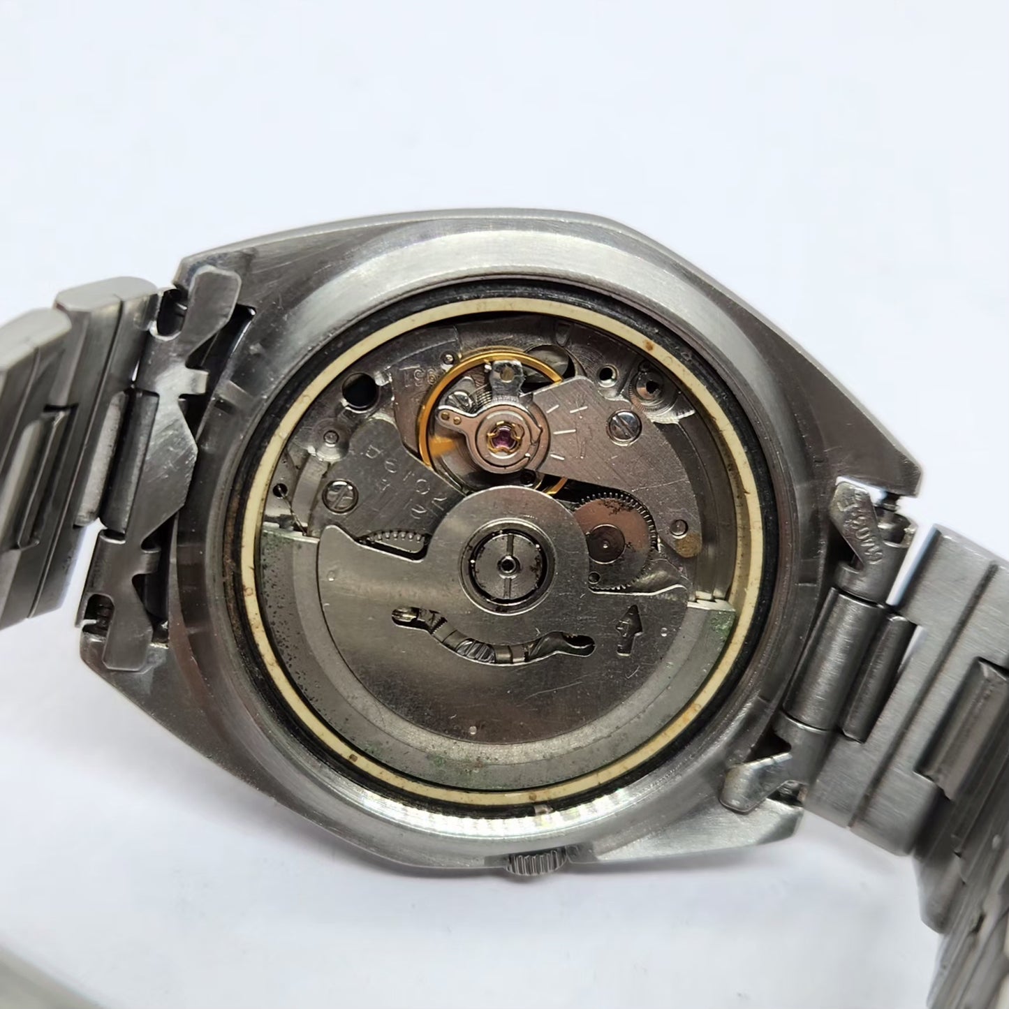 Vintage 1977 Original Seiko 5 Automatic 7019-8080 BlackFace 21 Jewels Day-Date Japanese Men's Wrist Watch OG313