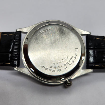 Vintage 1999 Original Seiko 5 Automatic 7S26-8760 Black Face 21 Jewels Day-Date Japanese Men's Wrist Watch OG317
