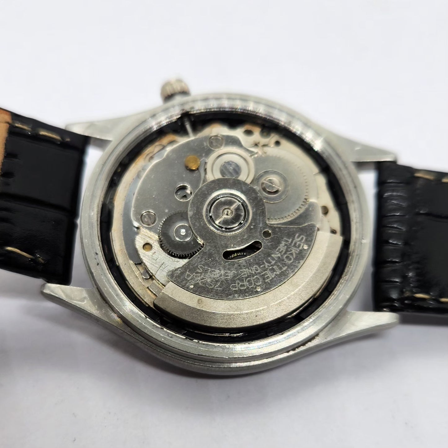 Vintage 1999 Original Seiko 5 Automatic 7S26-8760 Black Face 21 Jewels Day-Date Japanese Men's Wrist Watch OG317