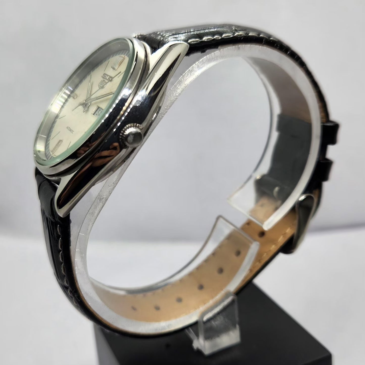 Vintage 1983 Original Seiko 5 Automatic 6309-8900 Silver Face 17 Jewels Day-Date Japanese Men's Wrist Watch OG318