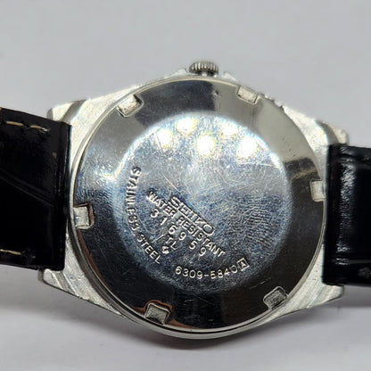 Vintage 1983 Original Seiko 5 Automatic 6309-5840 Black Face 17 Jewels Day-Date Japanese Men's Wrist Watch OG319