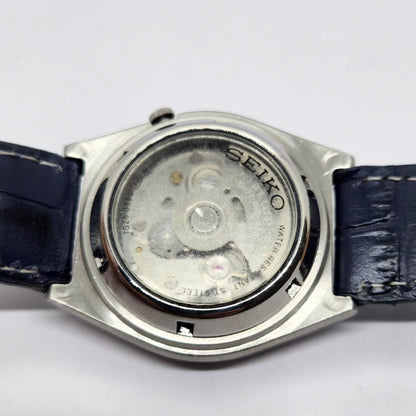 Vintage 1978 Original Seiko 5 Automatic 7S26-0530 Blue Face 21 Jewels Day-Date Japanese Men's Wrist Watch OG323