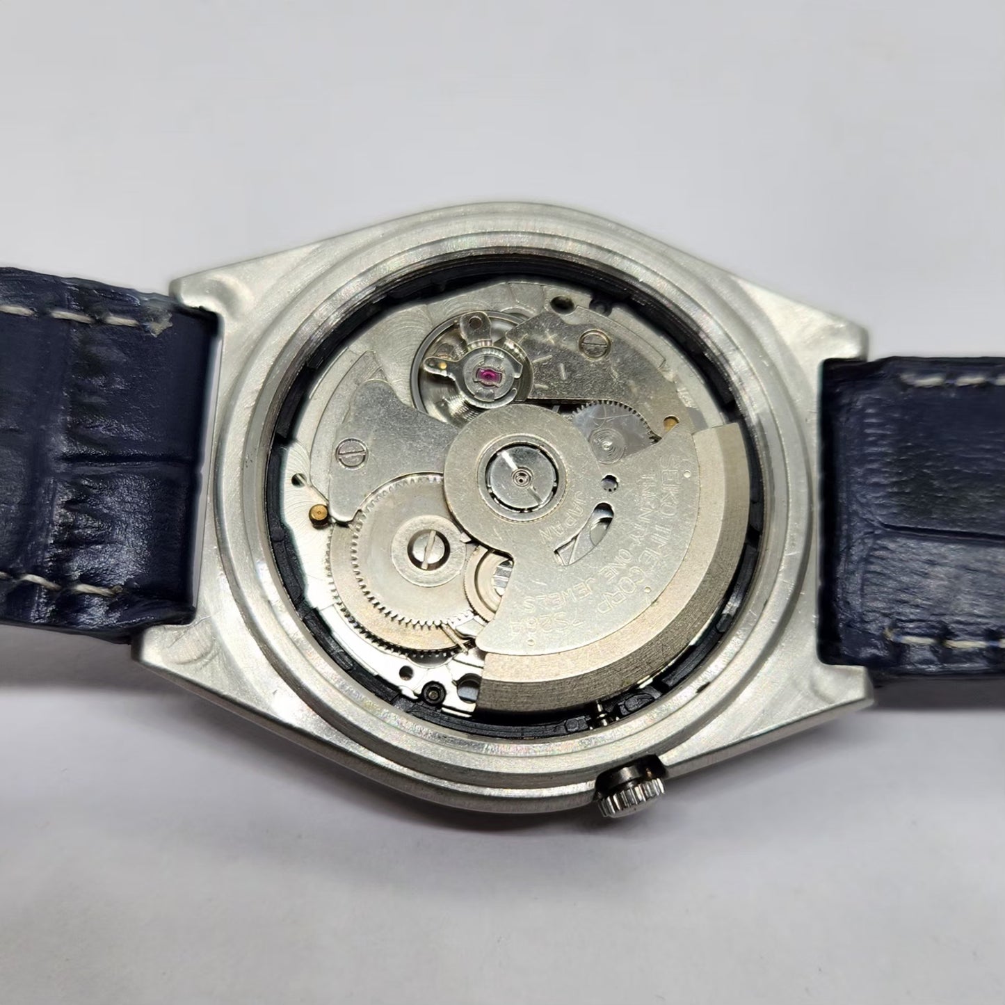 Vintage 1978 Original Seiko 5 Automatic 7S26-0530 Blue Face 21 Jewels Day-Date Japanese Men's Wrist Watch OG323