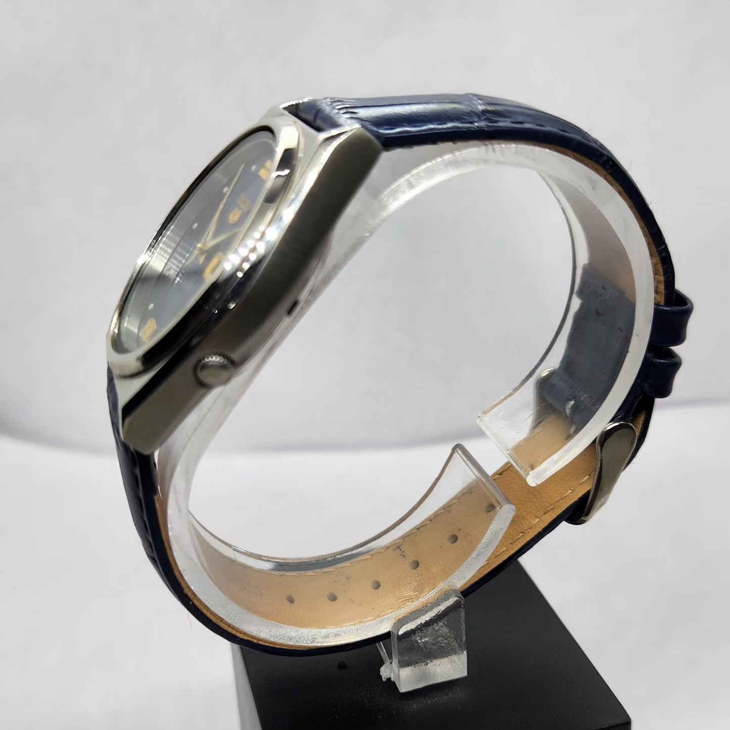 Vintage 1999 Original Seiko 5 Automatic 7S26-8760 Blue Face 21 Jewels Day-Date Japanese Men's Wrist Watch OG324