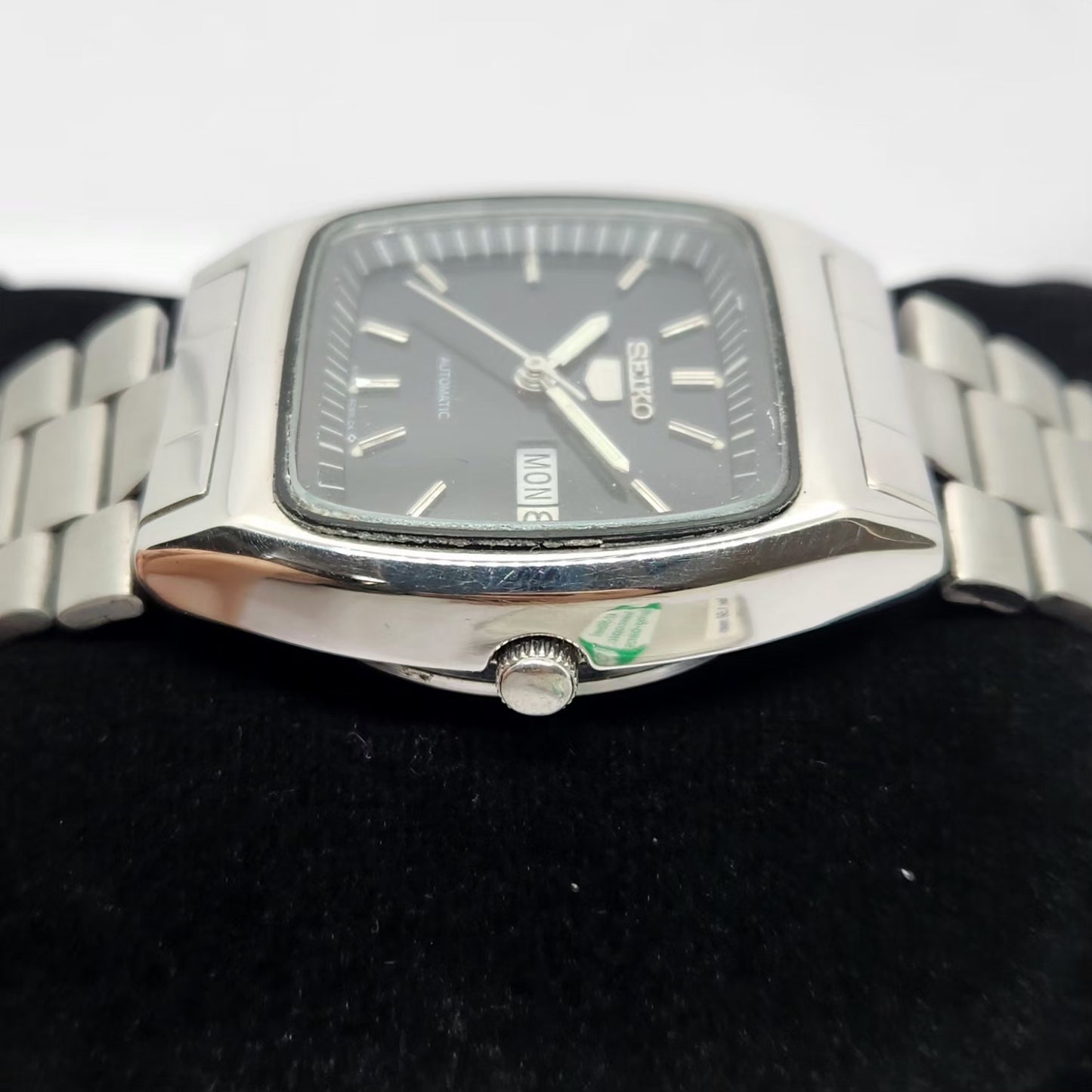 Vintage 1976 Original Seiko 5 Automatic 6309-8220 Black Face 17 Jewels Day-Date Japanese Men's Wrist Watch OG325