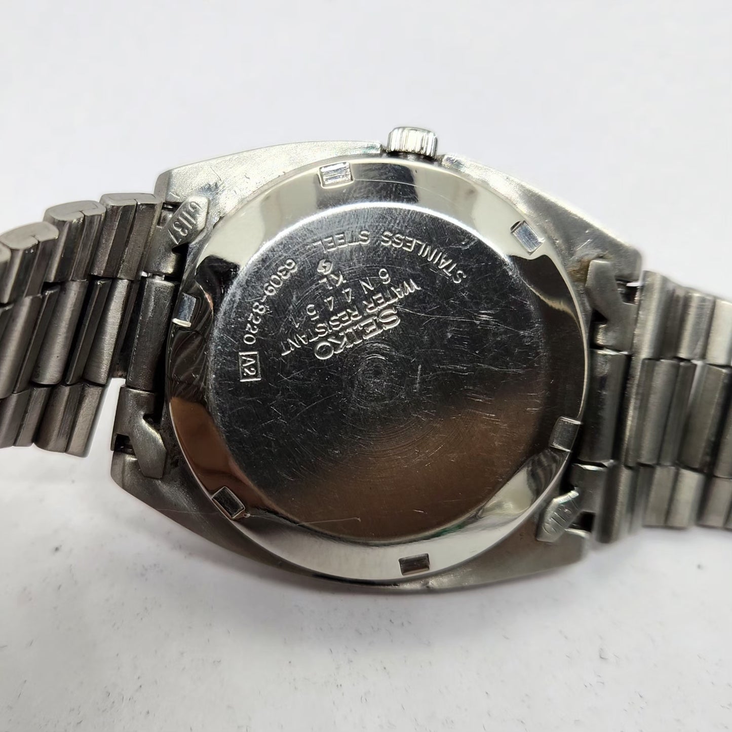 Vintage 1976 Original Seiko 5 Automatic 6309-8220 Black Face 17 Jewels Day-Date Japanese Men's Wrist Watch OG325