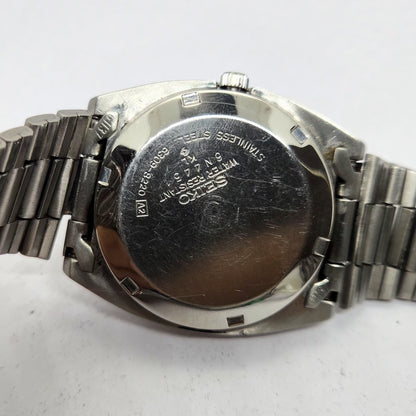 Vintage 1976 Original Seiko 5 Automatic 6309-8220 Black Face 17 Jewels Day-Date Japanese Men's Wrist Watch OG325