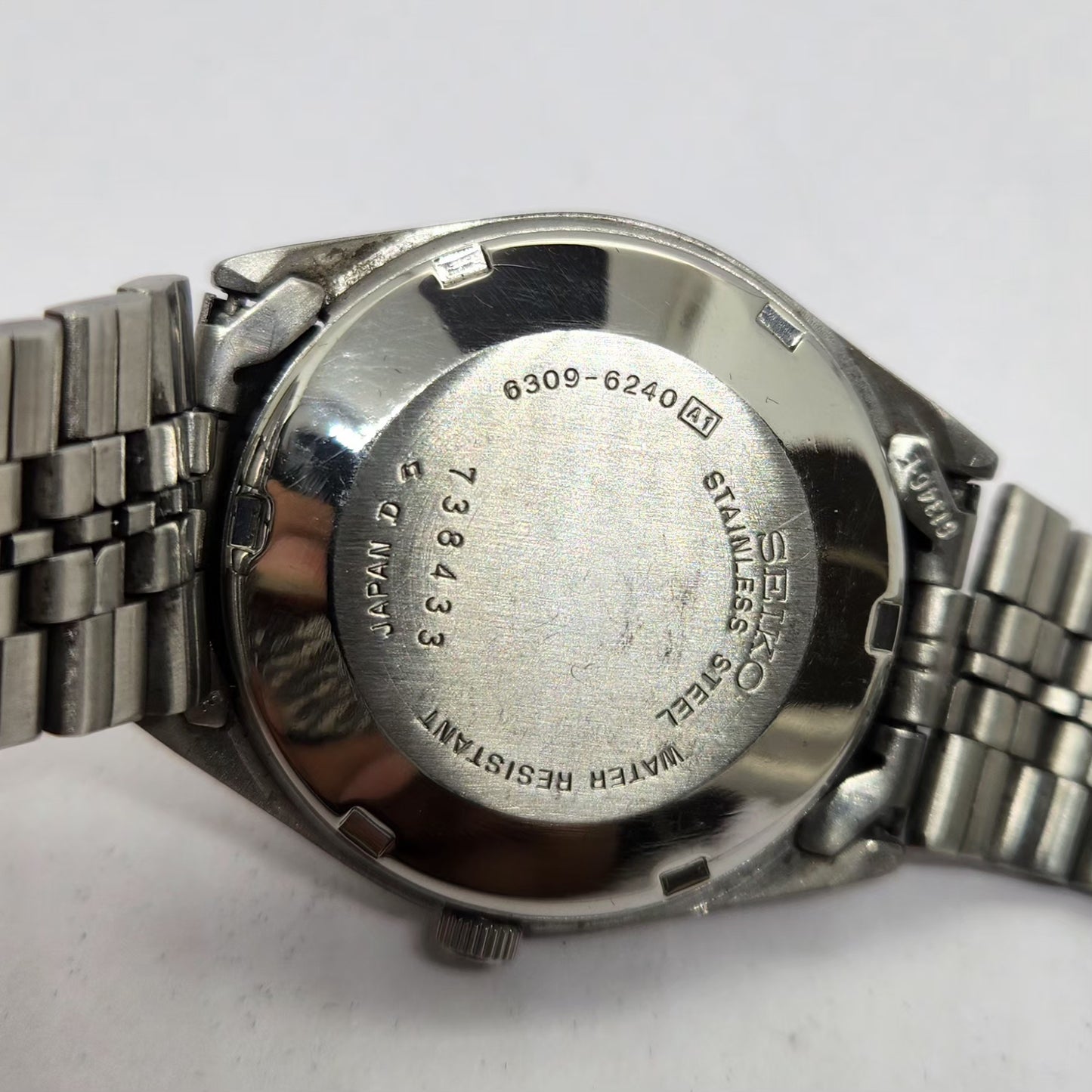Vintage 1977 Original Seiko 5 Automatic 6309-6240 Silver Face 17 Jewels Day-Date Japanese Men's Wrist Watch OG331