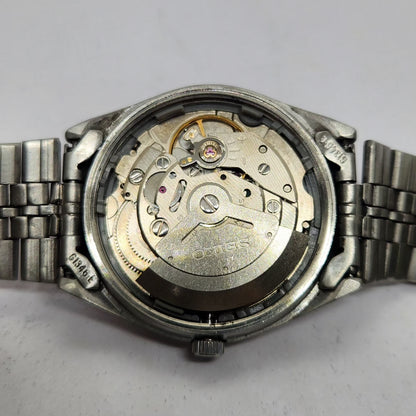 Vintage 1977 Original Seiko 5 Automatic 6309-6240 Silver Face 17 Jewels Day-Date Japanese Men's Wrist Watch OG331