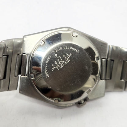 Vintage 1981 Original Seiko 5 Automatic 6309-5450 Black Face 17 Jewels Day-Date Japanese Men's Wrist Watch OG332
