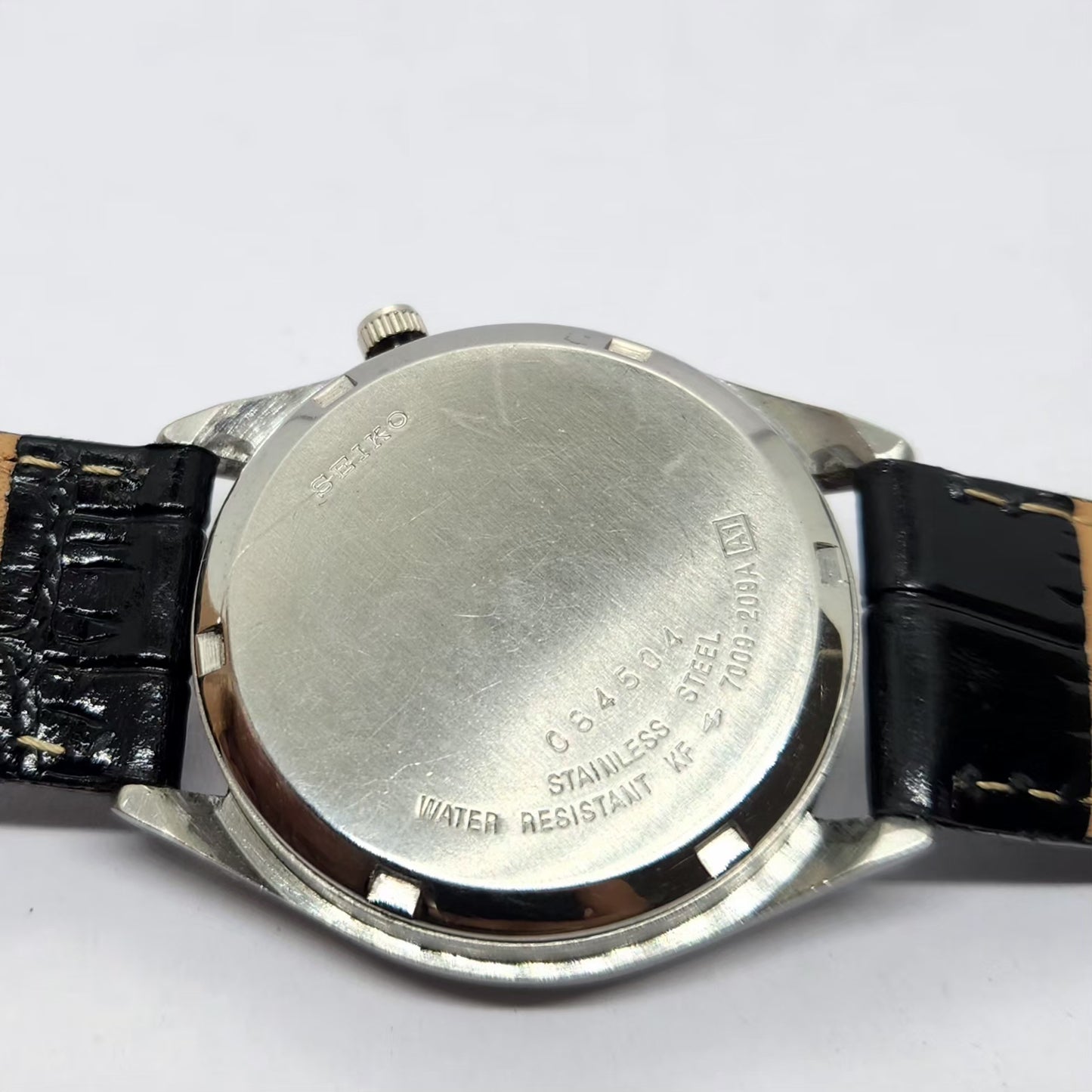 Vintage 1980 Original Seiko 5 Automatic 7009-209A Black Face 17 Jewels Day-Date Japanese Men's Wrist Watch OG344