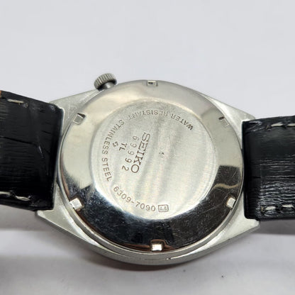 Vintage 1982 Original Seiko 5 Automatic 6309-7090 Silver Face 17 Jewels Day-Date Japanese Men's Wrist Watch OG347