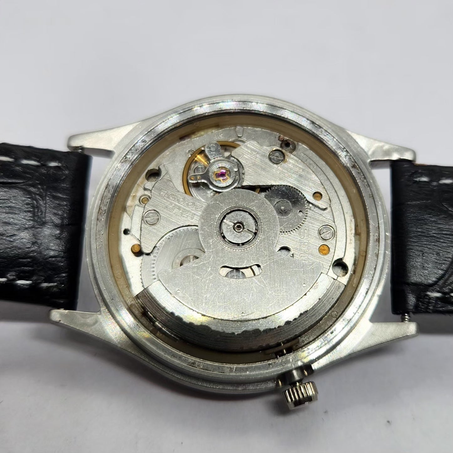Vintage 1980 Original Seiko 5 Automatic 7009-3101 White Face 17 Jewels Day-Date Japanese Men's Wrist Watch OG350
