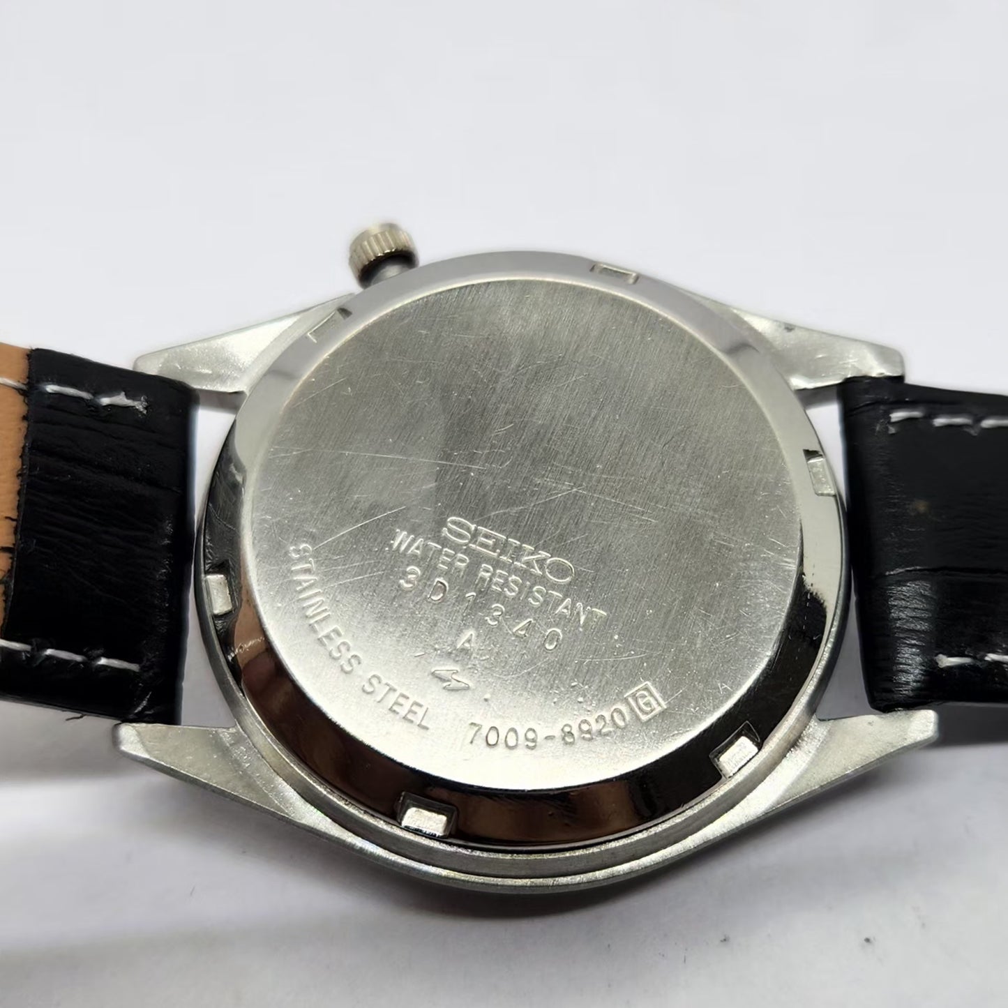Vintage 1983 Original Seiko 5 Automatic 7009-8920 Grey Face 17 Jewels Day-Date Japanese Men's Wrist Watch OG351