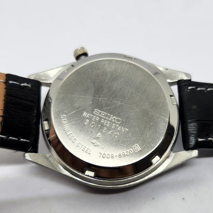 Vintage 1983 Original Seiko 5 Automatic 7009-8920 Grey Face 17 Jewels Day-Date Japanese Men's Wrist Watch OG351